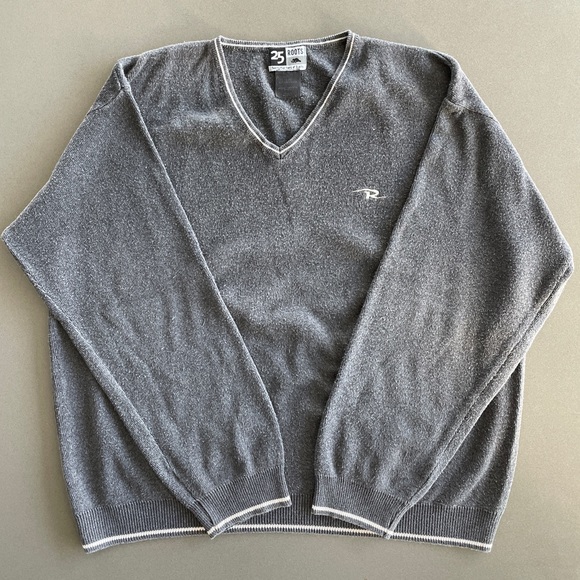 Roots Cotton V-Neck Sweater - Picture 1 of 3